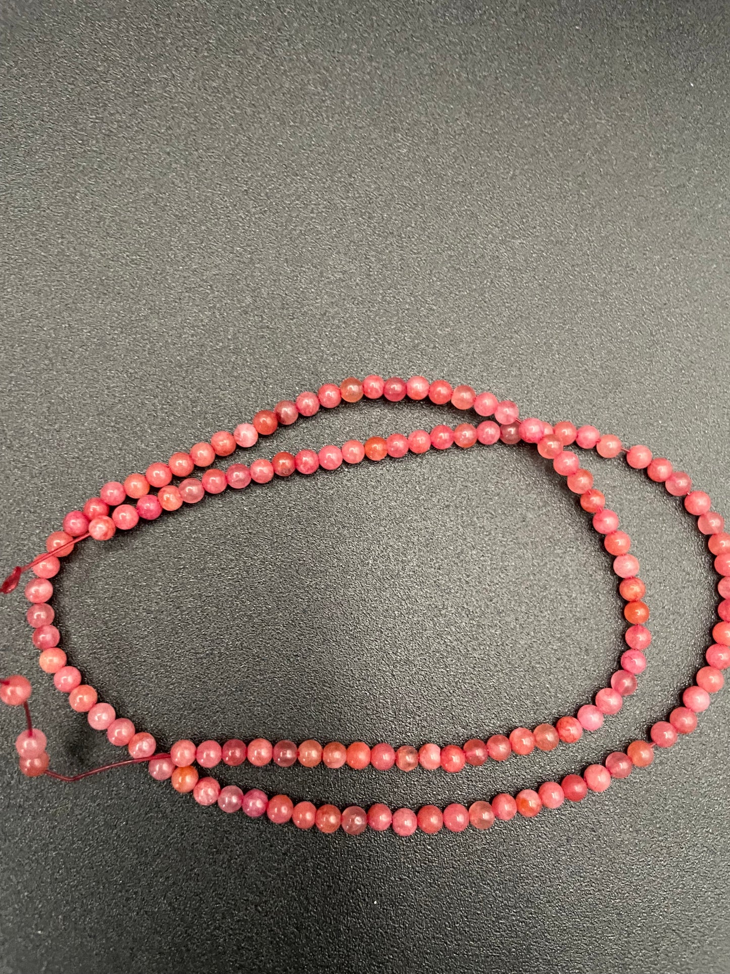 B4-Dark Rose Quartz Beads 2mm