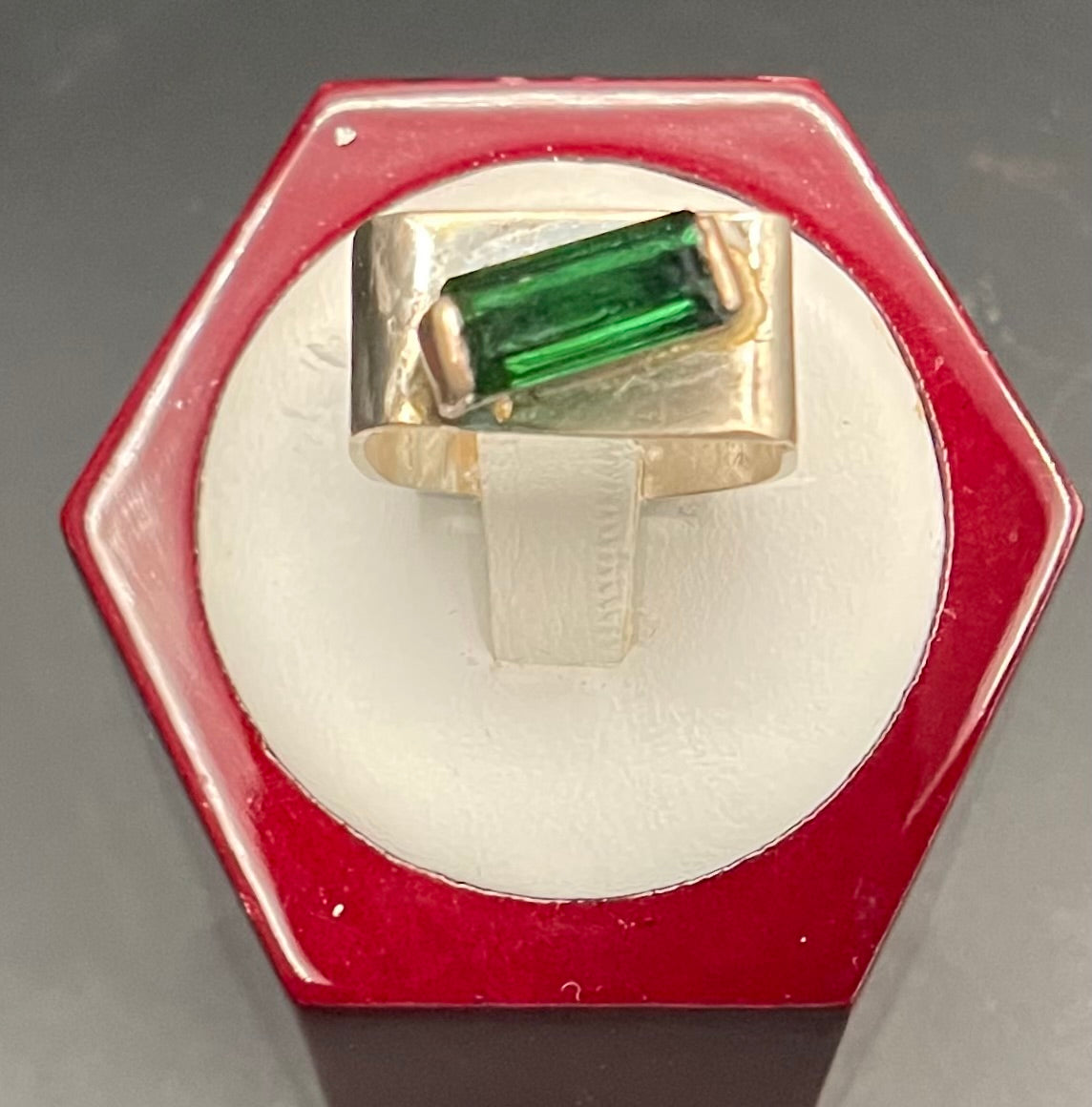 Primitive Faceted Tourmaline Crystal Ring