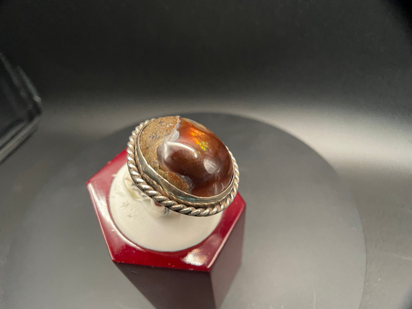 J18-Fire Agate Ring