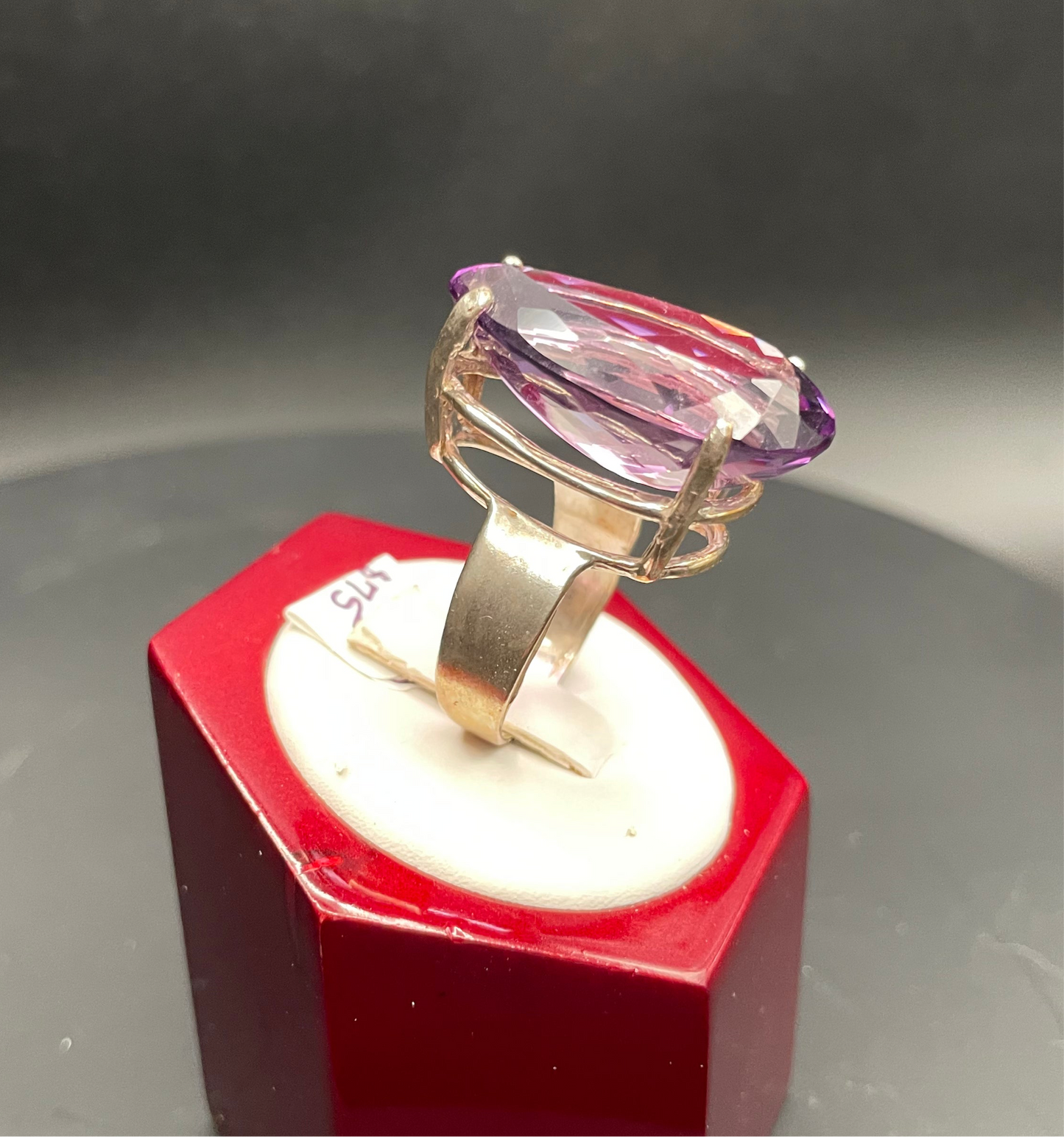 J2 Teardrop Faceted Amethyst Ring